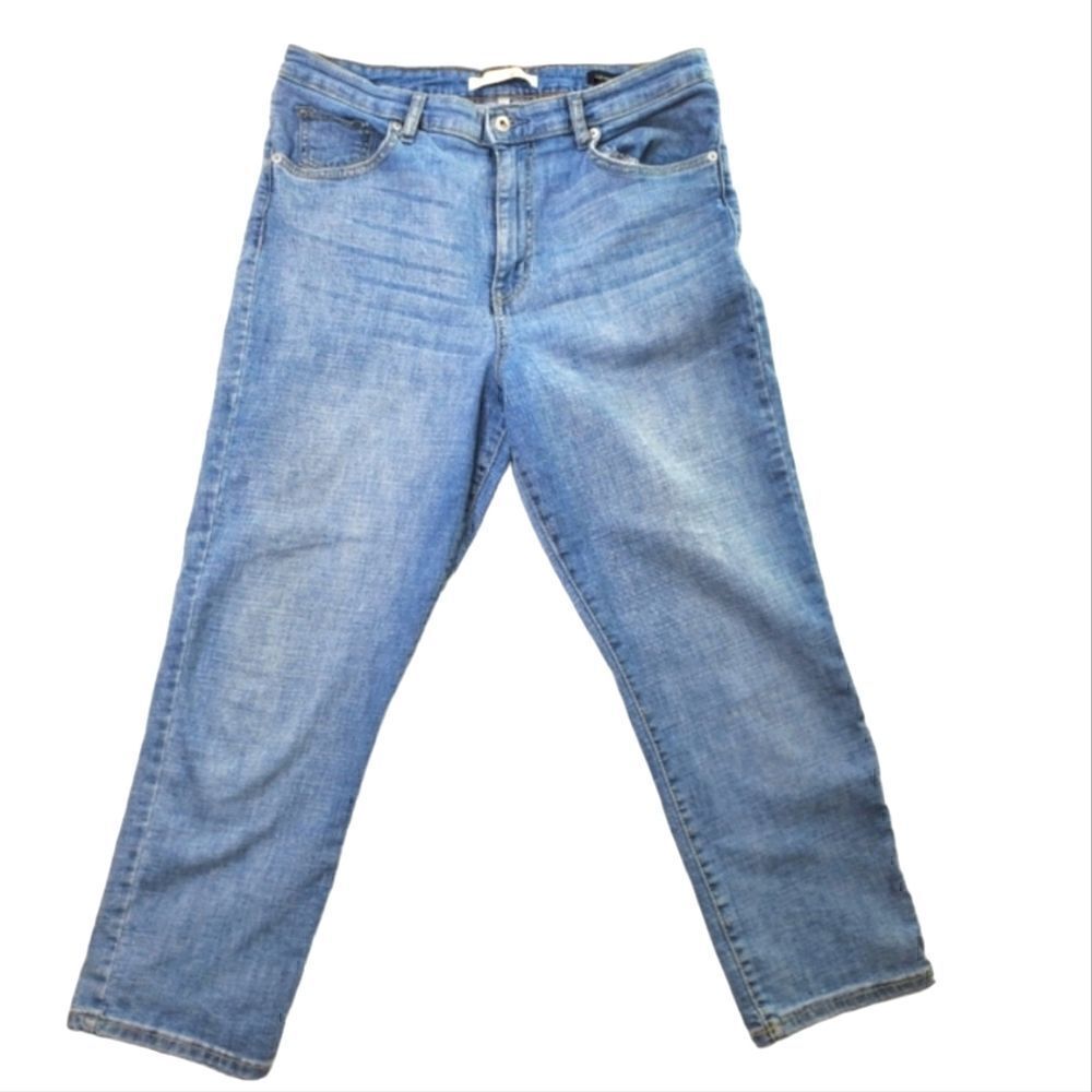Ella Moss High Waist Medium Wash Straight Jeans Size 14/32 Retro